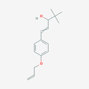 molecular formula C16H22O2 B13812014 1-[4-(Allyloxy)phenyl]-4,4-dimethyl-1-penten-3-ol 