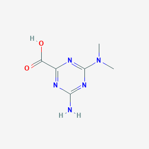 molecular formula C6H9N5O2 B1381208 4-氨基-6-(二甲氨基)-1,3,5-三嗪-2-羧酸 CAS No. 1379173-03-1