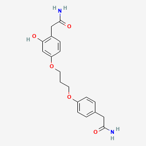 B1381211 2-(4-(3-(4-(2-Amino-2-oxoethyl)-3-hydroxyphenoxy)-propoxy)phenyl)acetamide CAS No. 1432053-74-1
