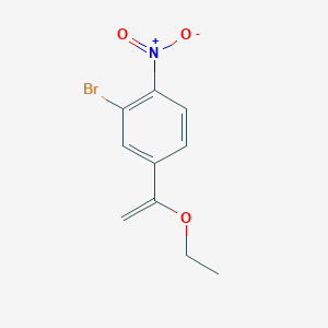 molecular formula C10H10BrNO3 B1381212 2-Bromo-4-(1-ethoxyvinyl)-1-nitrobenzene CAS No. 2167416-91-1