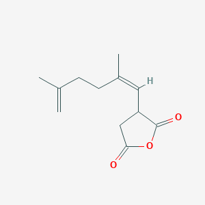 molecular formula C12H16O3 B13812137 2,5-Furandione,3-(2,5-dimethyl-1,5-hexadien-1-yl)dihydro- CAS No. 5410-96-8