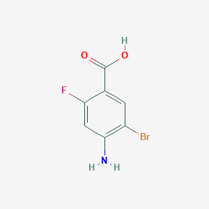 molecular formula C7H5BrFNO2 B1381214 4-Amino-5-bromo-2-fluorobenzoic acid CAS No. 1807757-07-8