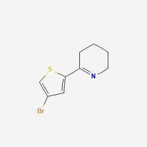 molecular formula C9H10BrNS B1381218 6-(4-Bromothiophen-2-yl)-2,3,4,5-tetrahydropyridine CAS No. 1936094-92-6