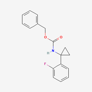molecular formula C17H16FNO2 B1381219 Benzyl (1-(2-fluorophenyl)cyclopropyl)carbamate CAS No. 1820648-90-5