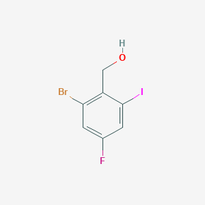 molecular formula C7H5BrFIO B1381222 (2-Bromo-4-fluoro-6-iodophenyl)methanol CAS No. 1936561-29-3