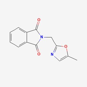 molecular formula C13H10N2O3 B1381234 2-[(5-methyl-1,3-oxazol-2-yl)methyl]-2,3-dihydro-1H-isoindole-1,3-dione CAS No. 1133256-82-2