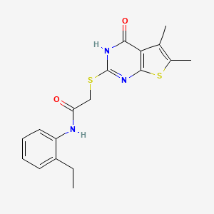 Acetamide,2-[(1,4-dihydro-5,6-dimethyl-4-oxothieno[2,3-D]pyrimidin-2-YL)thio]-N-(2-ethylphenyl)-