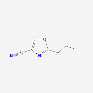 molecular formula C7H8N2O B1381237 2-Propyl-1,3-oxazole-4-carbonitrile CAS No. 36190-07-5