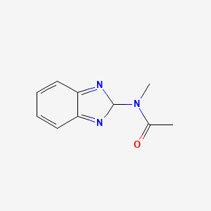 molecular formula C10H11N3O B13812405 N-(2H-benzimidazol-2-yl)-N-methylacetamide 