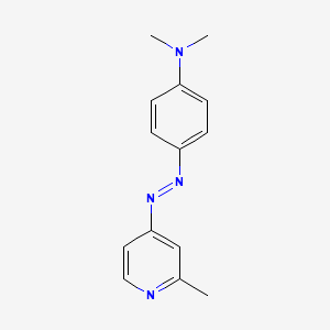 molecular formula C14H16N4 B13812427 2-Picoline, 4-((p-(dimethylamino)phenyl)azo)- CAS No. 63019-78-3