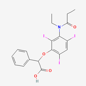 2-(3-(N-Ethylpropionamido)-2,4,6-triiodophenoxy)-2-phenylacetic acid