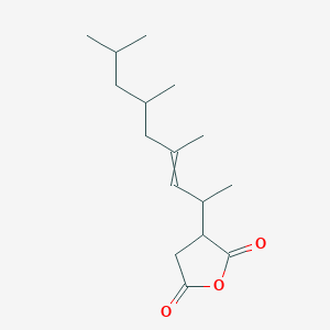 molecular formula C16H26O3 B13812463 Dihydro-3-(1,3,5,7-tetramethyl-2-octenyl)furan-2,5-dione CAS No. 57307-46-7