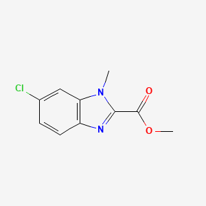 molecular formula C10H9ClN2O2 B1381247 methyl 6-chloro-1-methyl-1H-1,3-benzodiazole-2-carboxylate CAS No. 1565595-24-5