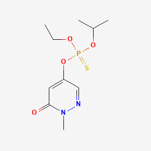 molecular formula C10H17N2O4PS B13812484 Phosphorothioic acid, O-(1,6-dihydro-1-methyl-6-oxo-4-pyridazinyl) O-ethyl O-(1-methylethyl) ester CAS No. 72039-16-8