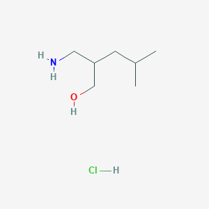 B1381249 2-(Aminomethyl)-4-methylpentan-1-ol hydrochloride CAS No. 1795486-41-7