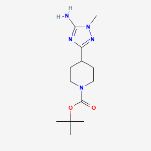 B1381250 tert-butyl 4-(5-amino-1-methyl-1H-1,2,4-triazol-3-yl)piperidine-1-carboxylate CAS No. 1788722-27-9