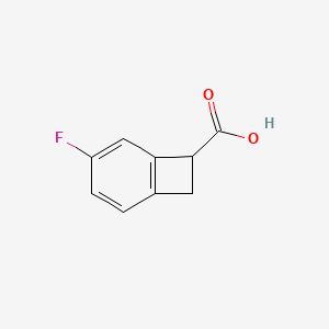 molecular formula C9H7FO2 B1381257 4-氟双环[4.2.0]辛-1,3,5-三烯-7-羧酸 CAS No. 1780277-74-8