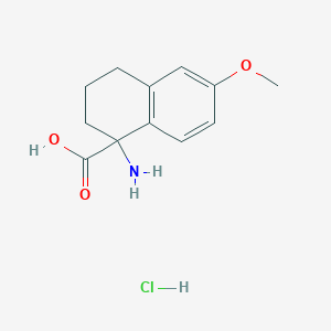 B1381261 1-Amino-6-methoxy-1,2,3,4-tetrahydronaphthalene-1-carboxylic acid hydrochloride CAS No. 1803584-43-1