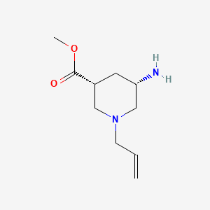 molecular formula C10H18N2O2 B13812611 methyl (3R,5S)-5-amino-1-prop-2-enylpiperidine-3-carboxylate 