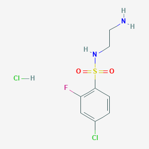 B1381262 N-(2-aminoethyl)-4-chloro-2-fluorobenzene-1-sulfonamide hydrochloride CAS No. 1568443-45-7