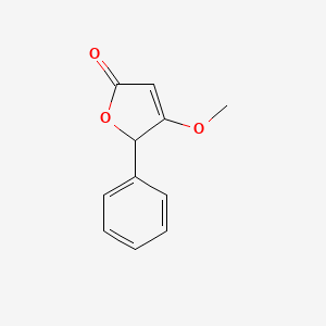 molecular formula C11H10O3 B13812647 4-Methoxy-5-phenyl-2(5H)-furanone CAS No. 22609-96-7