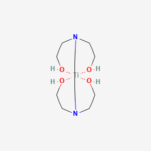 molecular formula C10H24N2O4Ti B13812709 2-[2-[bis(2-hydroxyethyl)amino]ethyl-(2-hydroxyethyl)amino]ethanol;titanium 