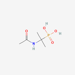 molecular formula C5H12NO4P B13812721 Phosphonic acid, [1-(acetylamino)-1-methylethyl]- 