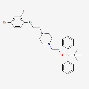 molecular formula C30H38BrFN2O2Si B1381273 1-(2-(4-溴-2-氟苯氧基)乙基)-4-(2-((叔丁基二苯甲硅烷基)氧基)乙基)哌嗪 CAS No. 1704081-76-4