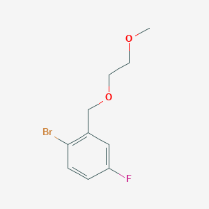 molecular formula C10H12BrFO2 B1381279 1-Bromo-4-fluoro-2-((2-methoxyethoxy)methyl)benzene CAS No. 1704065-51-9