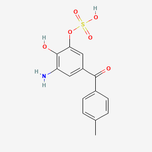 molecular formula C14H13NO6S B1381280 Tolcapone 5-amino-3-O-sulfate CAS No. 254902-29-9