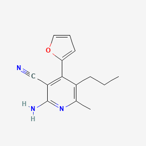 2-Amino-4-(furan-2-yl)-6-methyl-5-propylpyridine-3-carbonitrile