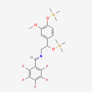 Benzeneethanamine, 3-methoxy-N-[(pentafluorophenyl)methylene]-beta,4-bis[(trimethylsilyl)oxy]-