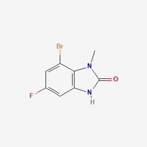 molecular formula C8H6BrFN2O B1381291 7-溴-5-氟-1-甲基-1H-苯并[d]咪唑-2(3H)-酮 CAS No. 1820665-78-8
