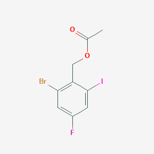 molecular formula C9H7BrFIO2 B1381299 2-Bromo-4-fluoro-6-iodobenzyl acetate CAS No. 1936054-58-8