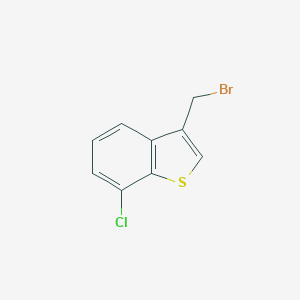 molecular formula C9H6BrClS B138130 3-(溴甲基)-7-氯苯并[b]噻吩 CAS No. 17512-61-7
