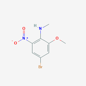 molecular formula C8H9BrN2O3 B1381303 4-溴-2-甲氧基-N-甲基-6-硝基苯胺 CAS No. 1799973-80-0
