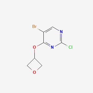 B1381310 5-Bromo-2-chloro-4-(oxetan-3-yloxy)pyrimidine CAS No. 1602823-78-8