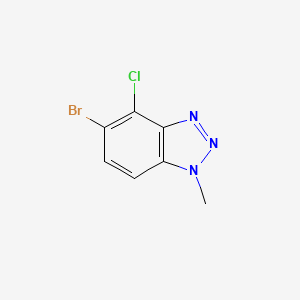 molecular formula C7H5BrClN3 B1381311 5-bromo-4-chloro-1-methyl-1H-benzo[d][1,2,3]triazole CAS No. 1799976-49-0