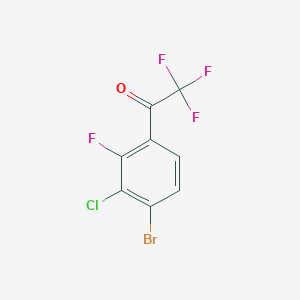 B1381312 1-(4-Bromo-3-chloro-2-fluorophenyl)-2,2,2-trifluoroethan-1-one CAS No. 1695359-94-4