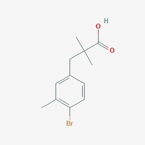 molecular formula C12H15BrO2 B1381313 3-(4-溴-3-甲基苯基)-2,2-二甲基丙酸 CAS No. 1803608-90-3