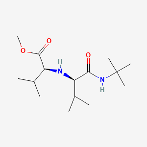 methyl (2S)-2-[[(2R)-1-(tert-butylamino)-3-methyl-1-oxobutan-2-yl]amino]-3-methylbutanoate