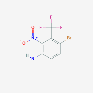 molecular formula C8H6BrF3N2O2 B1381319 4-溴-N-甲基-2-硝基-3-(三氟甲基)苯胺 CAS No. 1799976-87-6