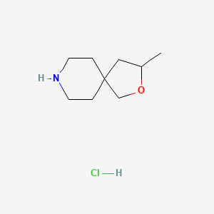 molecular formula C9H18ClNO B1381320 3-甲基-2-氧杂-8-氮杂螺[4.5]癸烷盐酸盐 CAS No. 1657033-36-7