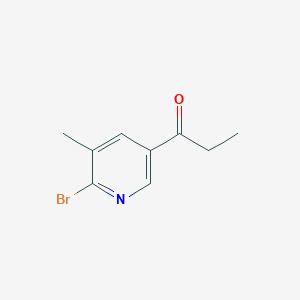B1381321 1-(6-Bromo-5-methylpyridin-3-yl)propan-1-one CAS No. 1355201-81-8