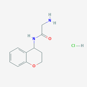 B1381326 2-amino-N-(3,4-dihydro-2H-1-benzopyran-4-yl)acetamide hydrochloride CAS No. 1579143-22-8