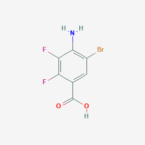 molecular formula C7H4BrF2NO2 B1381329 4-氨基-5-溴-2,3-二氟苯甲酸 CAS No. 1379365-61-3
