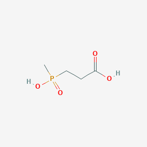 molecular formula C₄H₄D₃Na₂O₄P B138133 3-(Hydroxymethylphosphinyl)propionic acid CAS No. 15090-23-0