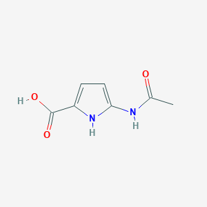 molecular formula C7H8N2O3 B1381333 5-乙酰氨基-1H-吡咯-2-羧酸 CAS No. 869116-31-4