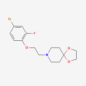 molecular formula C15H19BrFNO3 B1381340 8-(2-(4-溴-2-氟苯氧基)乙基)-1,4-二氧杂-8-氮杂螺[4.5]癸烷 CAS No. 1704082-76-7