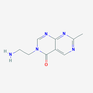 molecular formula C9H11N5O B1381344 3-(2-氨基乙基)-7-甲基嘧啶并[4,5-d]嘧啶-4(3H)-酮 CAS No. 1955515-20-4